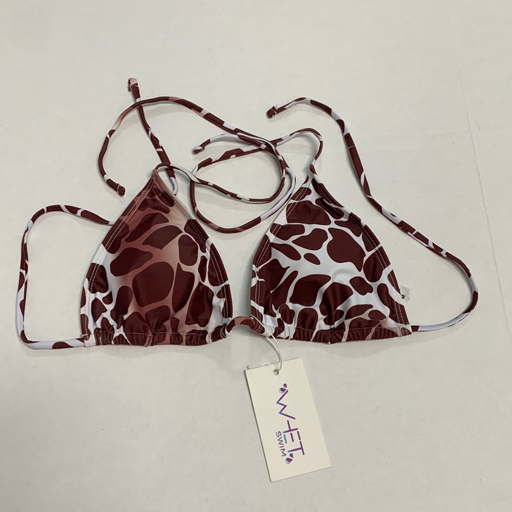 Giraffe print Swim top ladies Medium Net